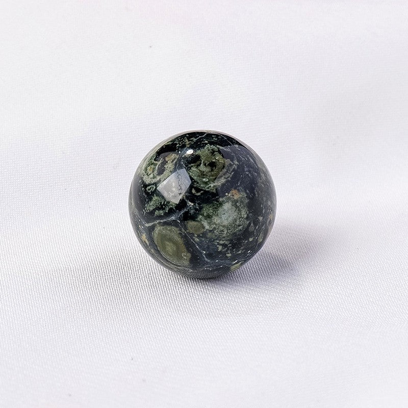 天然水晶黄白粉水晶球无孔圆珠diy饰品配件散珠风水球家居摆件2cm
