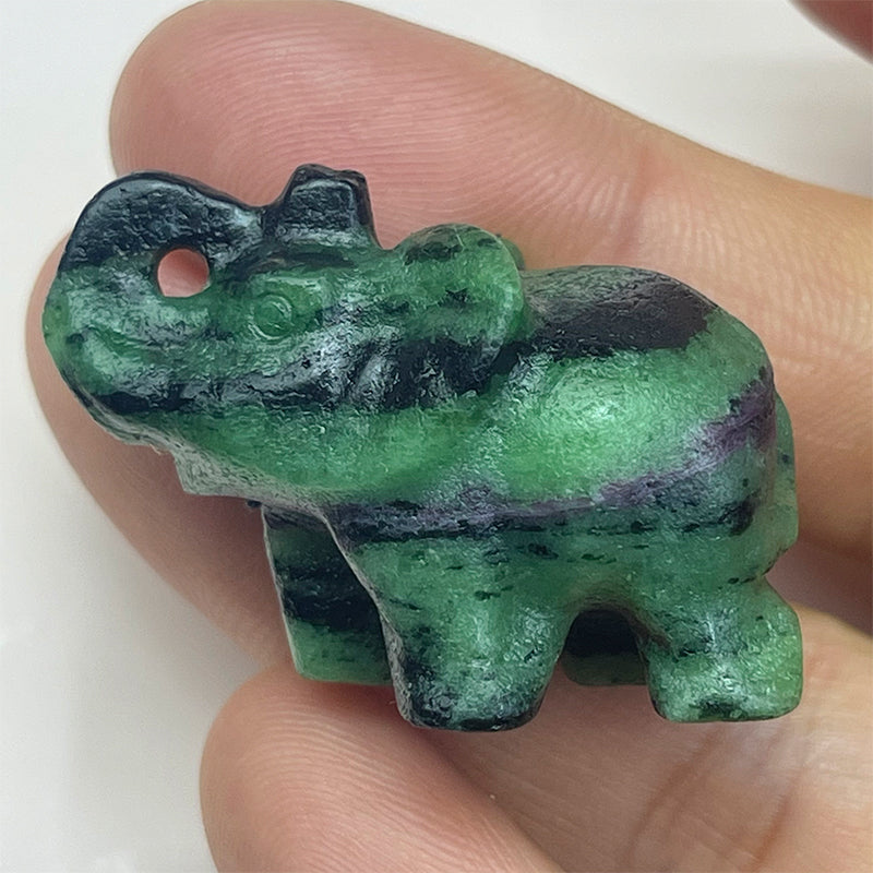 动物雕刻件 天然水晶 卡通 狗 猫 鸡鸭 动漫 大象