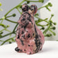 跨境爆款天然水晶玉石1.5寸彼得兔手工雕刻兔子居家车载小摆件