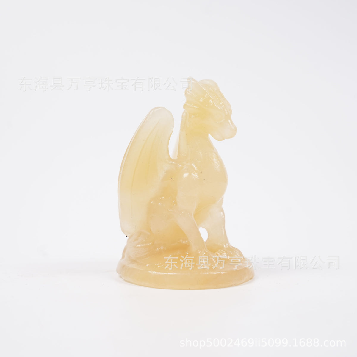 跨境西方龙雕刻件天然水晶摆件十二生肖龙工艺品办公家具摆件批发
