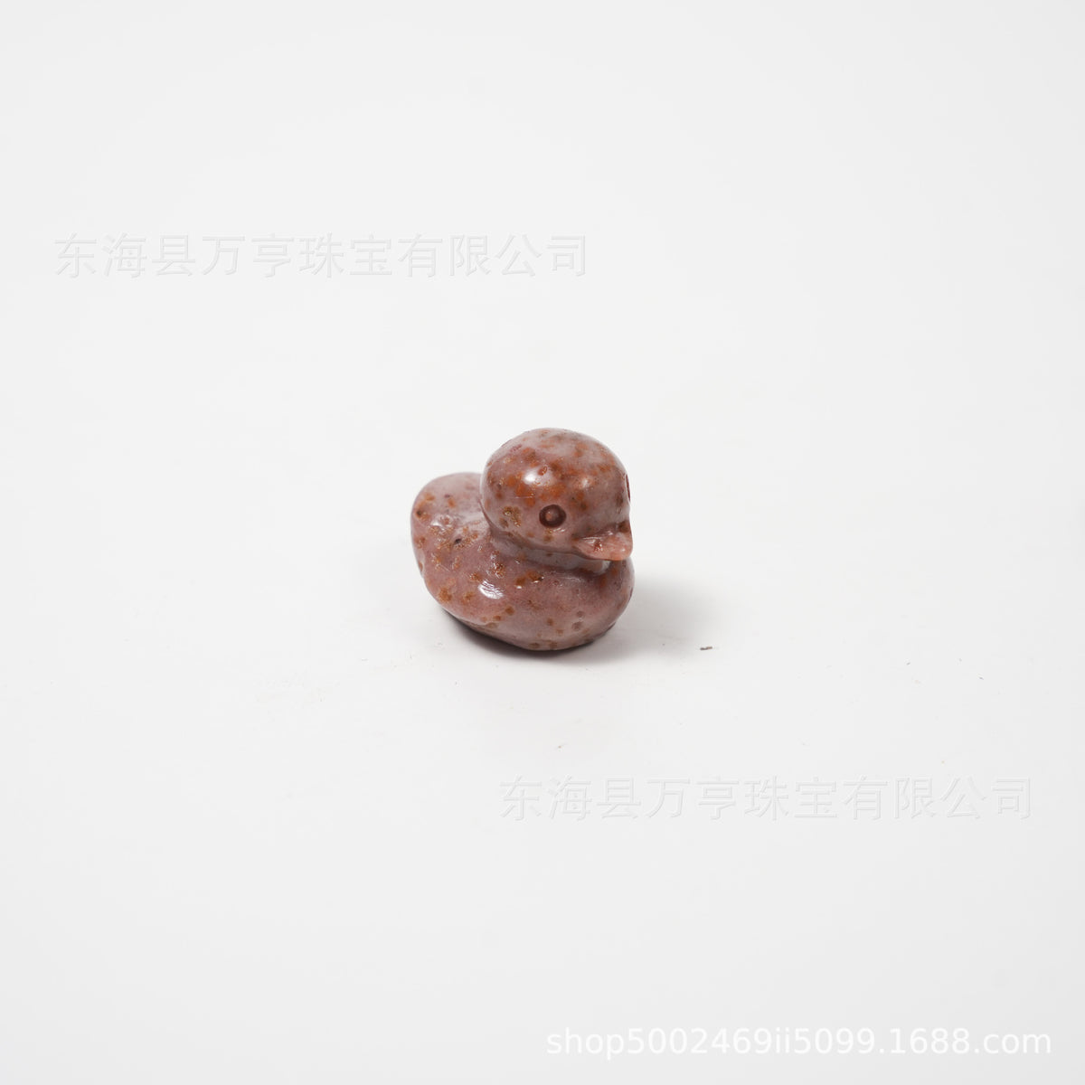 25mm水晶鸭子雕刻件天然水晶原石半宝石动物矿标批发Crystal Duck