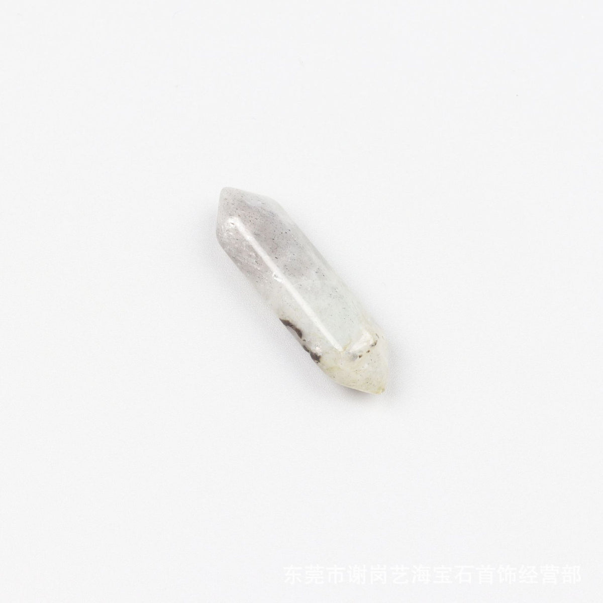 厂家直销天然水晶双尖六角柱 玉石裸石打磨吊坠小饰品配件