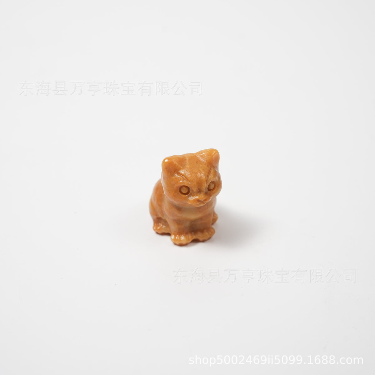 水晶小坐猫天然原石猫咪雕刻件招财猫摆件小猫装饰Crystal Kitten