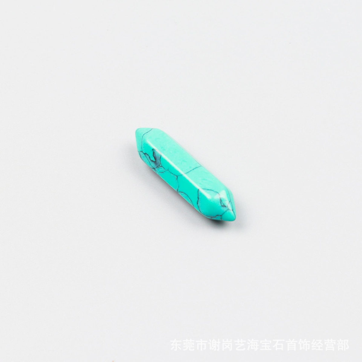 厂家直销天然水晶双尖六角柱 玉石裸石打磨吊坠小饰品配件