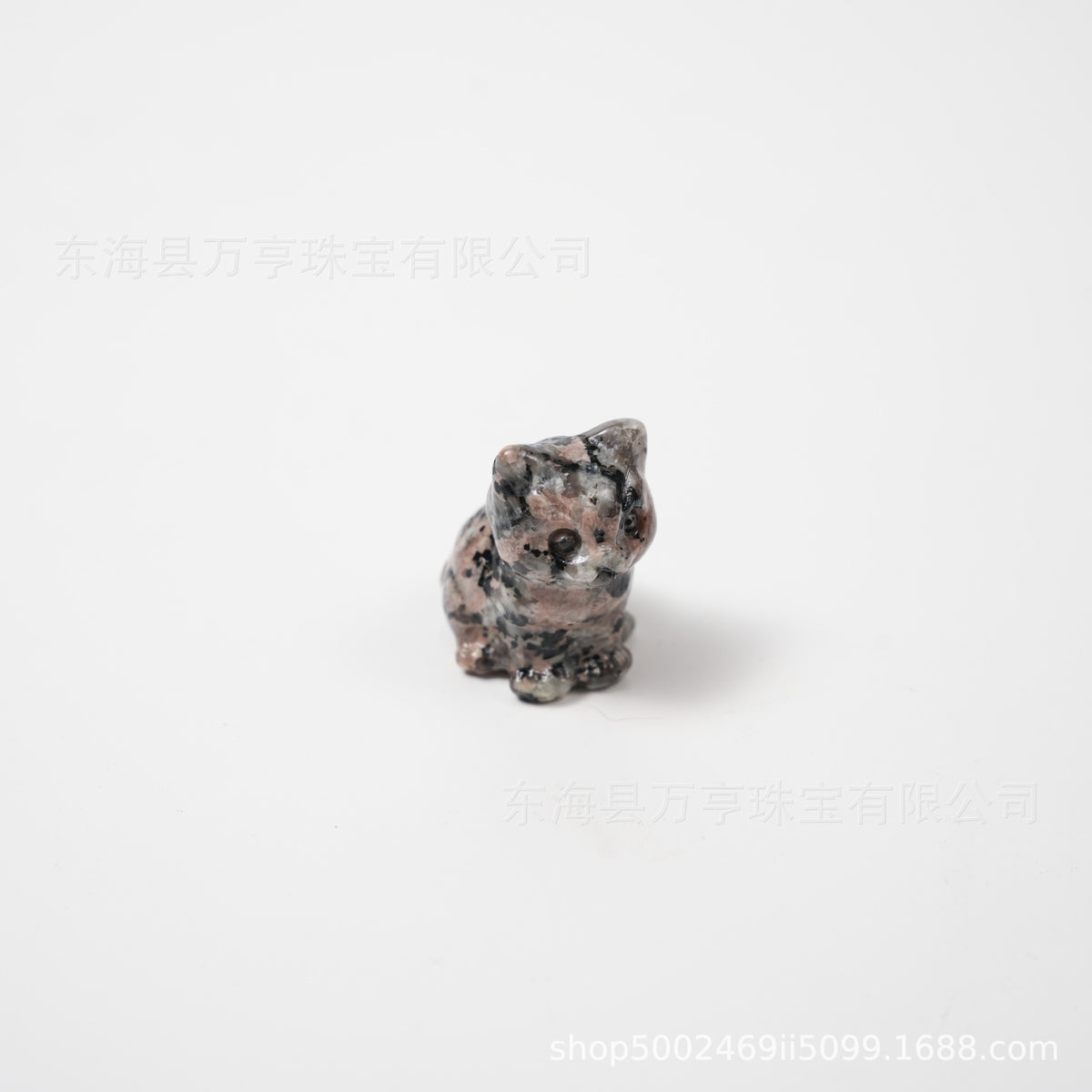 水晶小坐猫天然原石猫咪雕刻件招财猫摆件小猫装饰Crystal Kitten