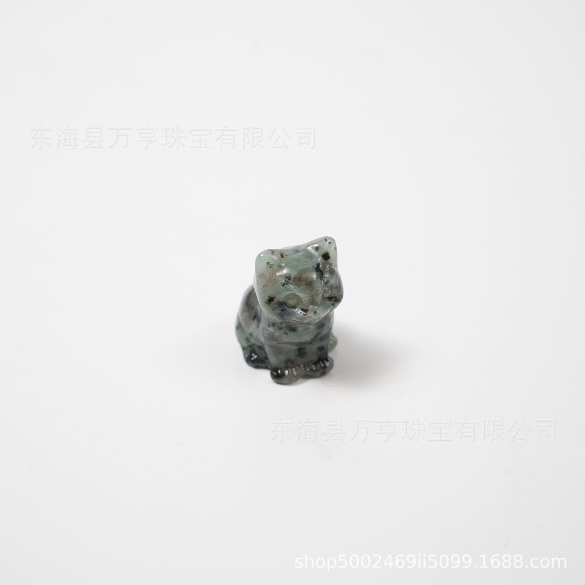 水晶小坐猫天然原石猫咪雕刻件招财猫摆件小猫装饰Crystal Kitten