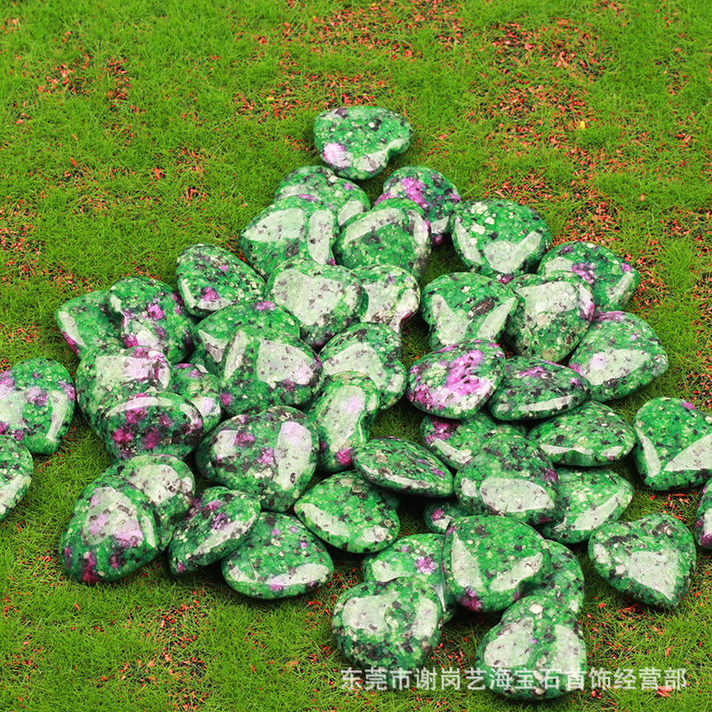跨境爆款天然水晶 20mm心形爱心天然石摆件宝石批发水晶奇石饰品