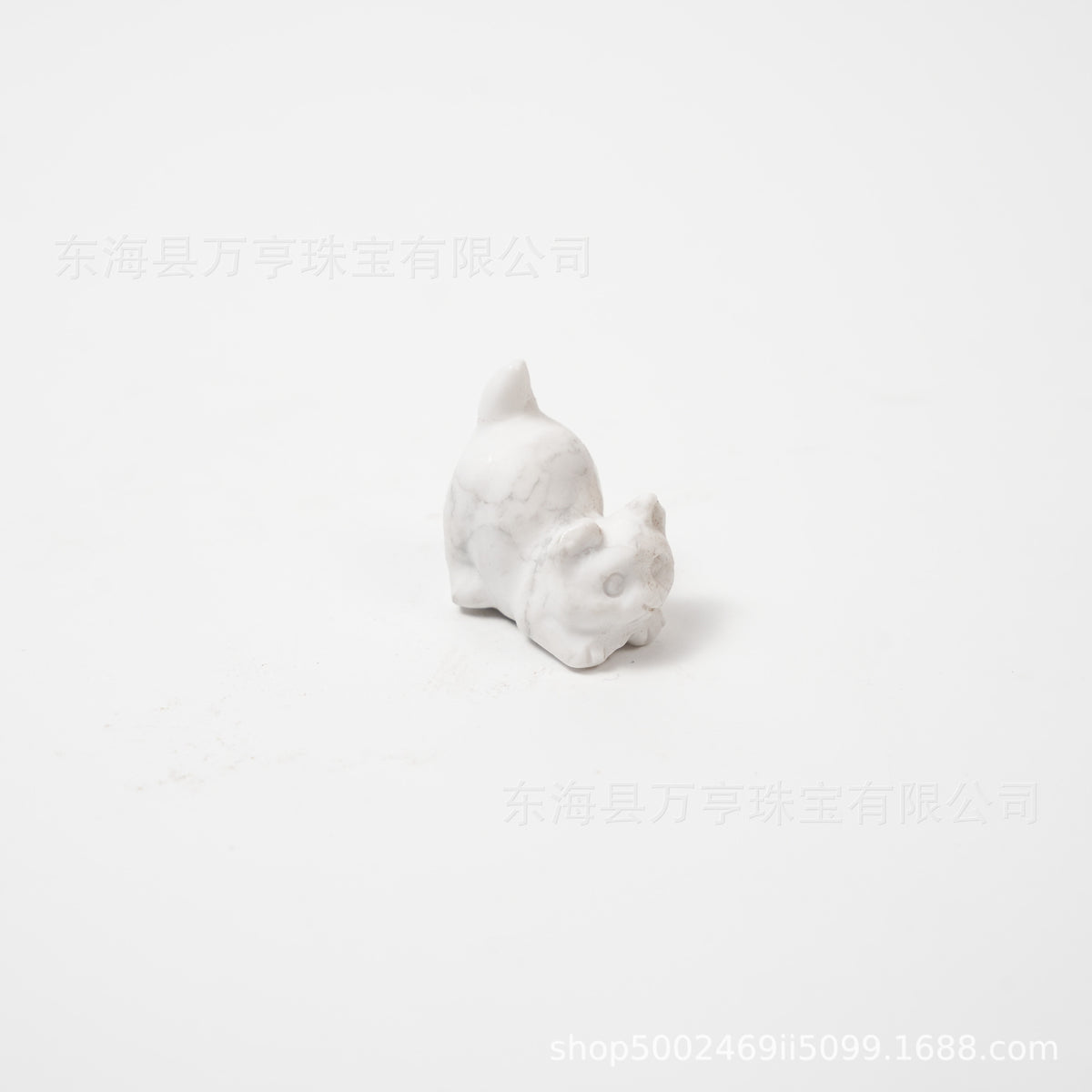 Crystal Kitten水晶翘尾猫天然原石猫咪雕刻件招财猫摆件小猫装饰