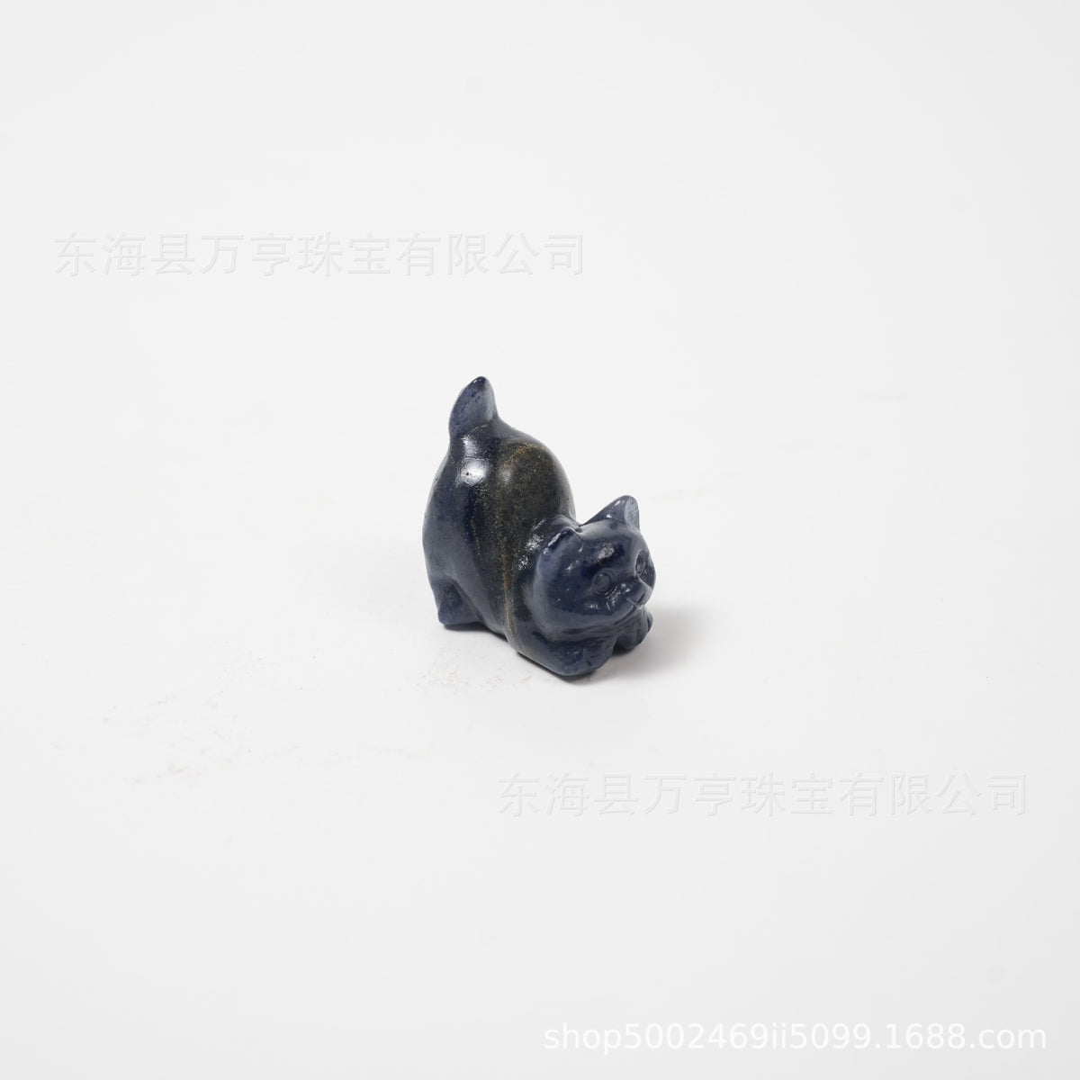 Crystal Kitten水晶翘尾猫天然原石猫咪雕刻件招财猫摆件小猫装饰