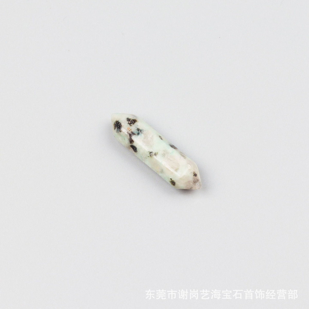厂家直销天然水晶双尖六角柱 玉石裸石打磨吊坠小饰品配件