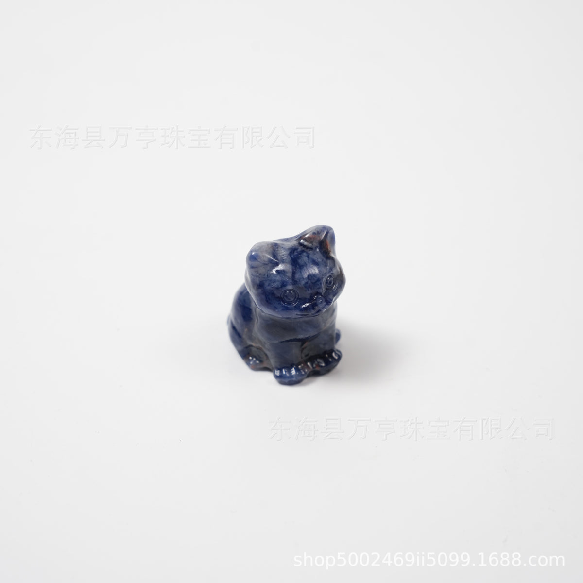 水晶小坐猫天然原石猫咪雕刻件招财猫摆件小猫装饰Crystal Kitten