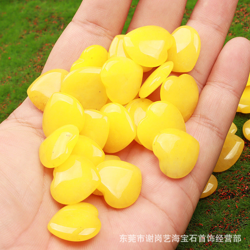 跨境爆款天然水晶 20mm心形爱心天然石摆件宝石批发水晶奇石饰品
