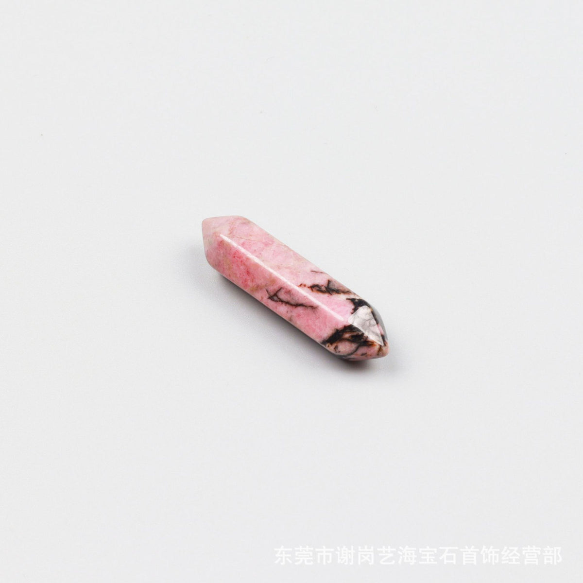 厂家直销天然水晶双尖六角柱 玉石裸石打磨吊坠小饰品配件