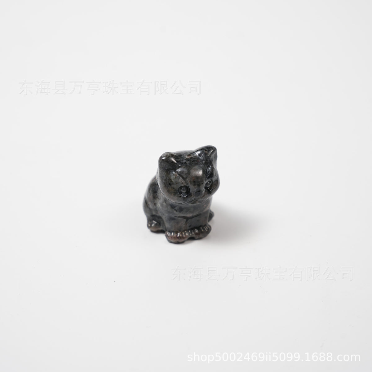 水晶小坐猫天然原石猫咪雕刻件招财猫摆件小猫装饰Crystal Kitten