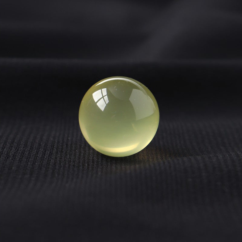 天然水晶黄白粉水晶球无孔圆珠diy饰品配件散珠风水球家居摆件2cm