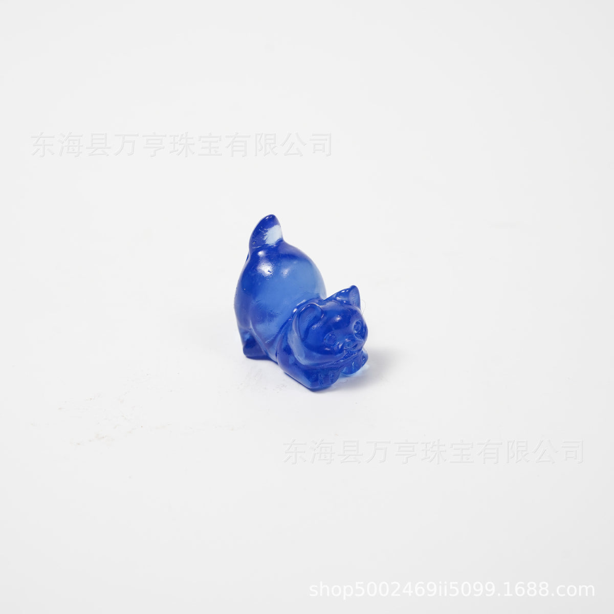Crystal Kitten水晶翘尾猫天然原石猫咪雕刻件招财猫摆件小猫装饰