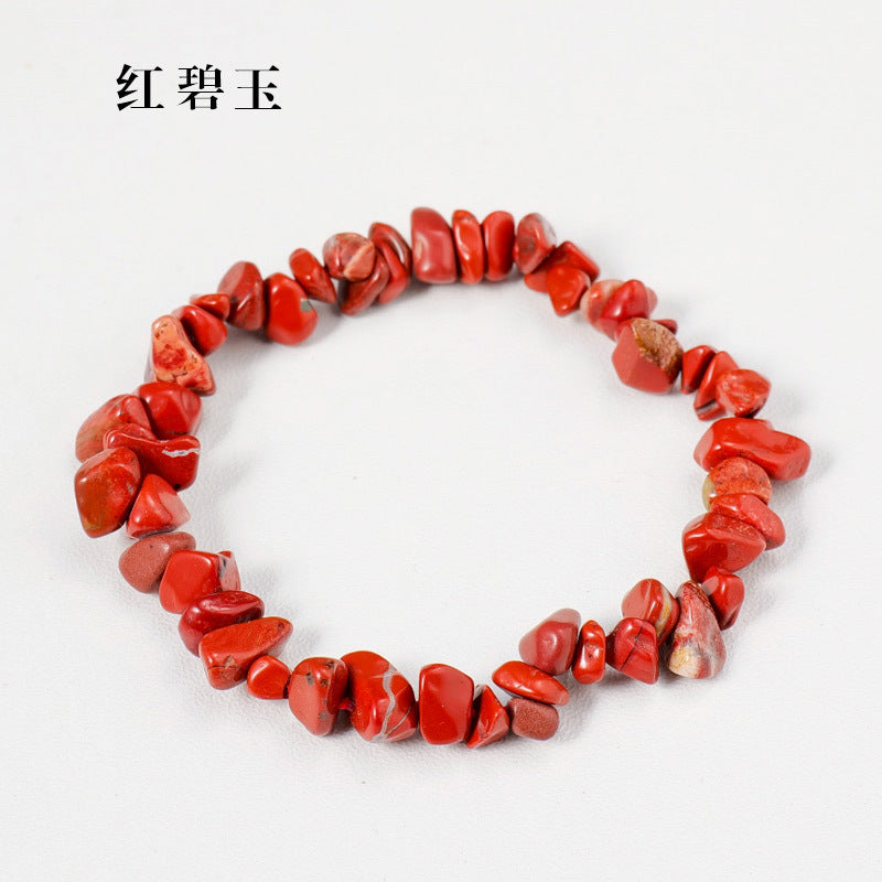 亚马逊热销水晶碎石手串手镯欧美跨境七彩碎石不规则手链饰品批发