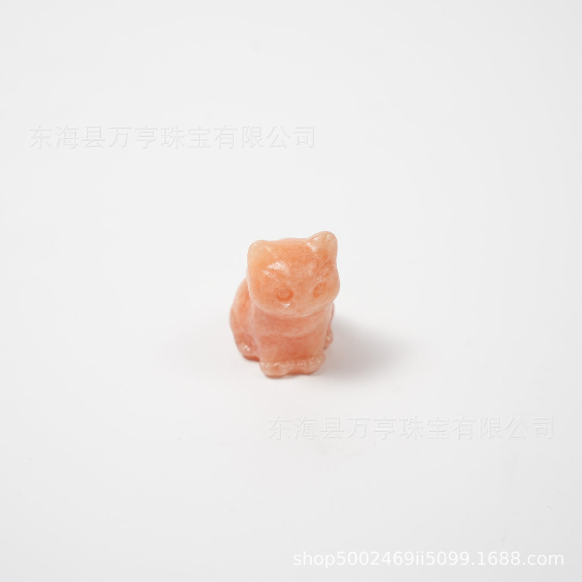 水晶小坐猫天然原石猫咪雕刻件招财猫摆件小猫装饰Crystal Kitten
