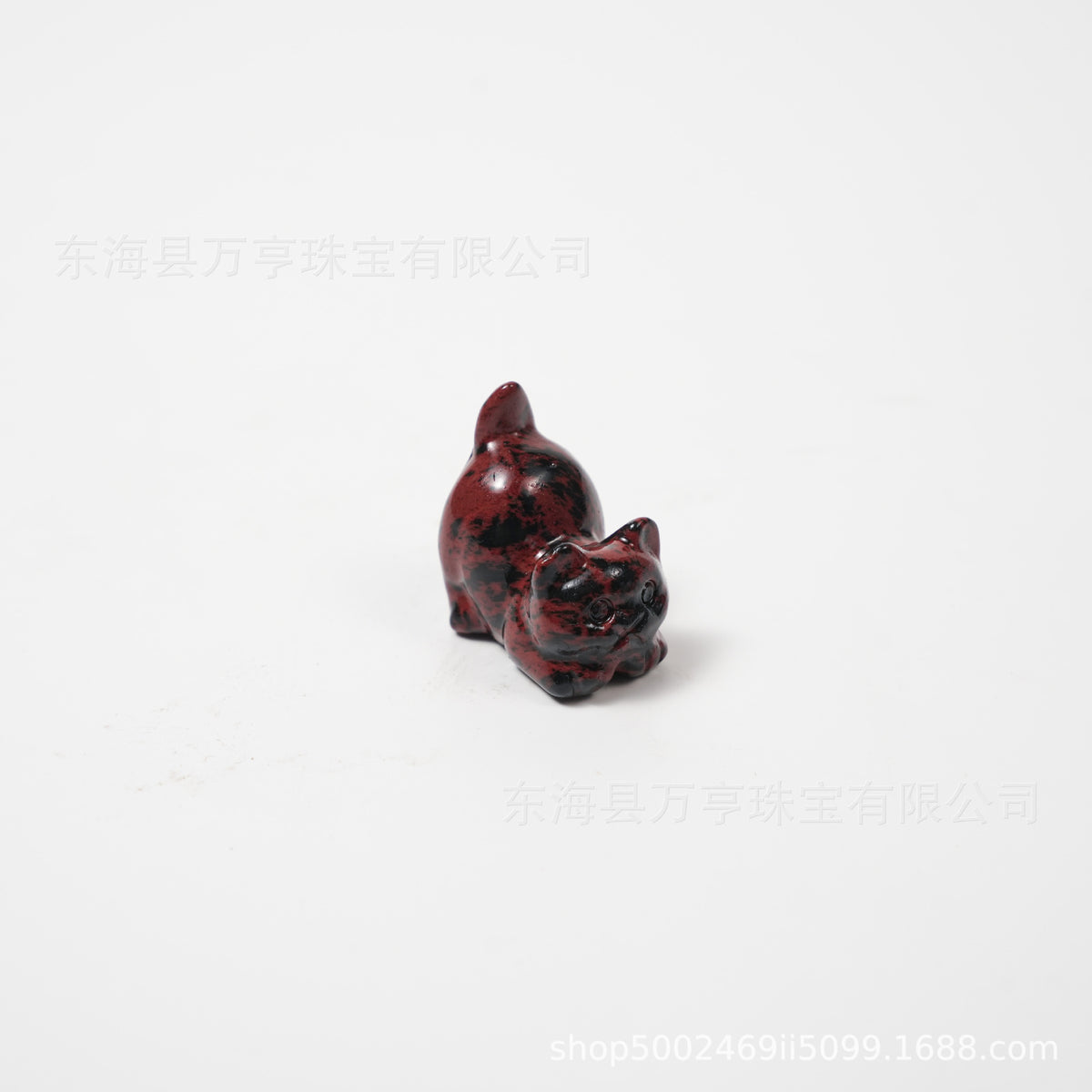 Crystal Kitten水晶翘尾猫天然原石猫咪雕刻件招财猫摆件小猫装饰