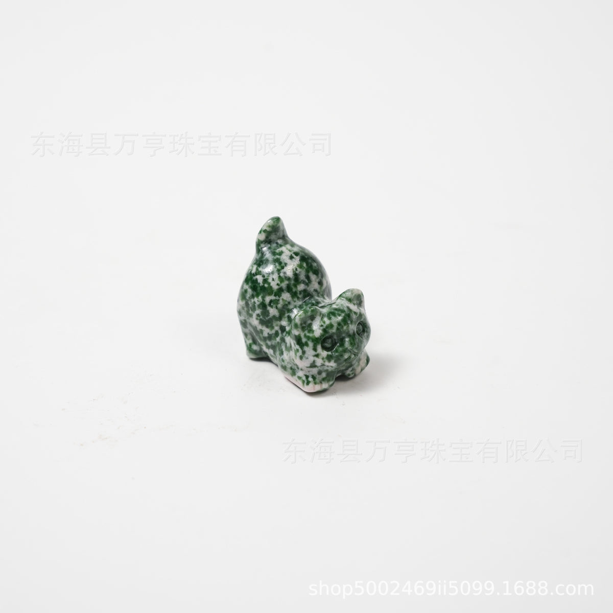 Crystal Kitten水晶翘尾猫天然原石猫咪雕刻件招财猫摆件小猫装饰