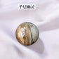 天然水晶黄白粉水晶球无孔圆珠diy饰品配件散珠风水球家居摆件2cm