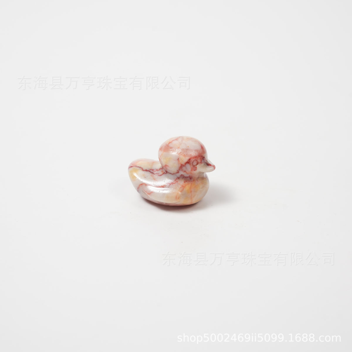 25mm水晶鸭子雕刻件天然水晶原石半宝石动物矿标批发Crystal Duck