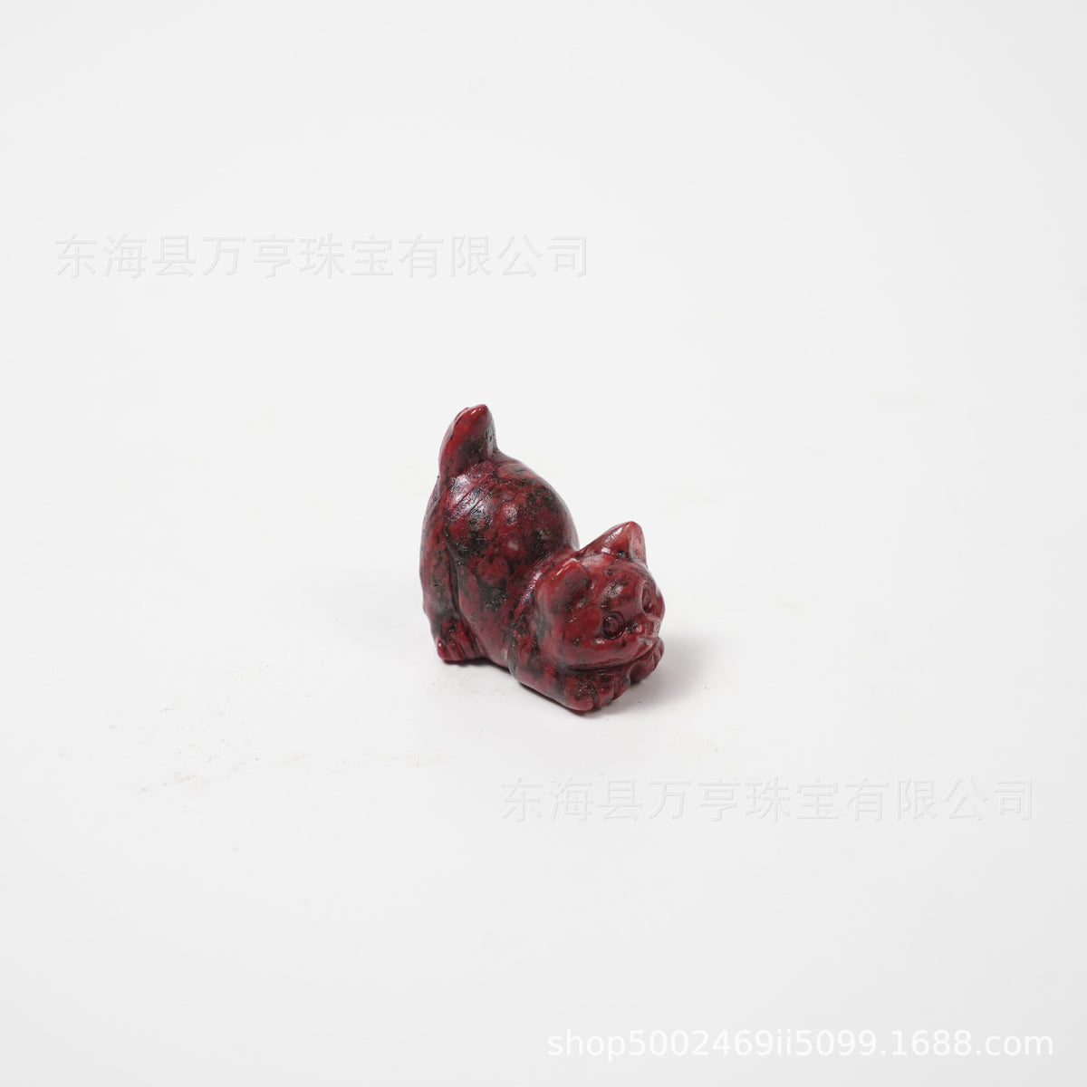 Crystal Kitten水晶翘尾猫天然原石猫咪雕刻件招财猫摆件小猫装饰