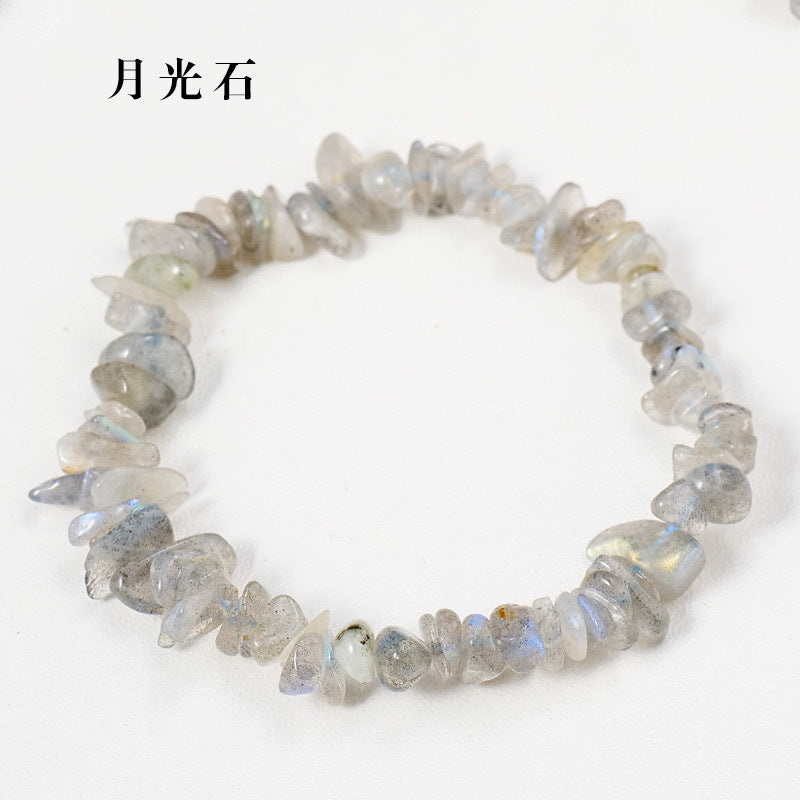 亚马逊热销水晶碎石手串手镯欧美跨境七彩碎石不规则手链饰品批发
