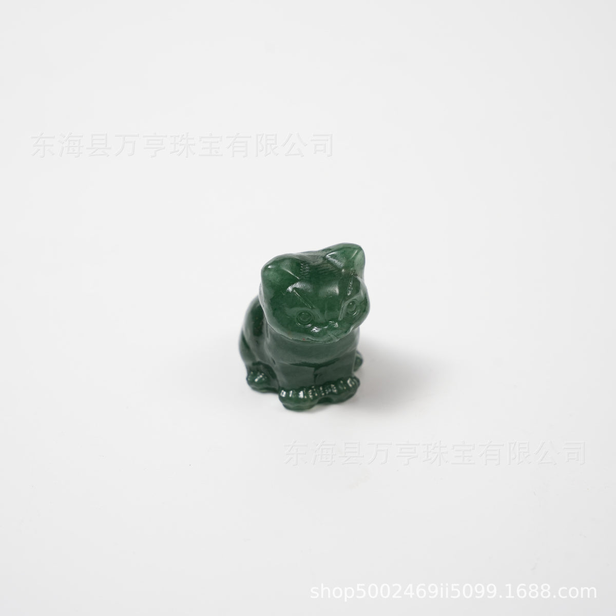 水晶小坐猫天然原石猫咪雕刻件招财猫摆件小猫装饰Crystal Kitten