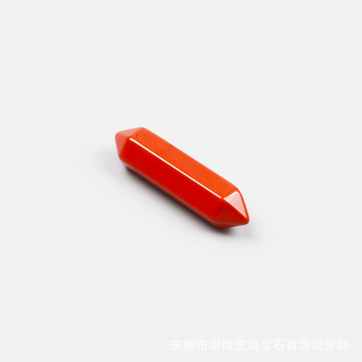 厂家直销天然水晶双尖六角柱 玉石裸石打磨吊坠小饰品配件