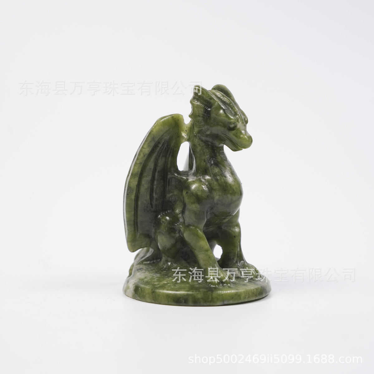 跨境西方龙雕刻件天然水晶摆件十二生肖龙工艺品办公家具摆件批发