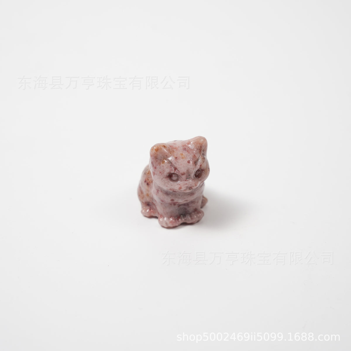 水晶小坐猫天然原石猫咪雕刻件招财猫摆件小猫装饰Crystal Kitten