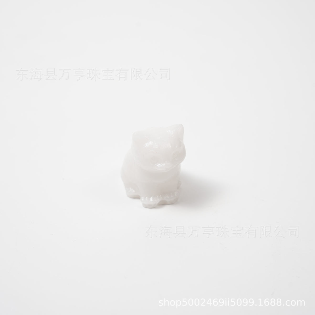 水晶小坐猫天然原石猫咪雕刻件招财猫摆件小猫装饰Crystal Kitten