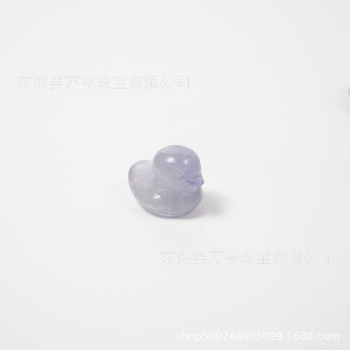 25mm水晶鸭子雕刻件天然水晶原石半宝石动物矿标批发Crystal Duck