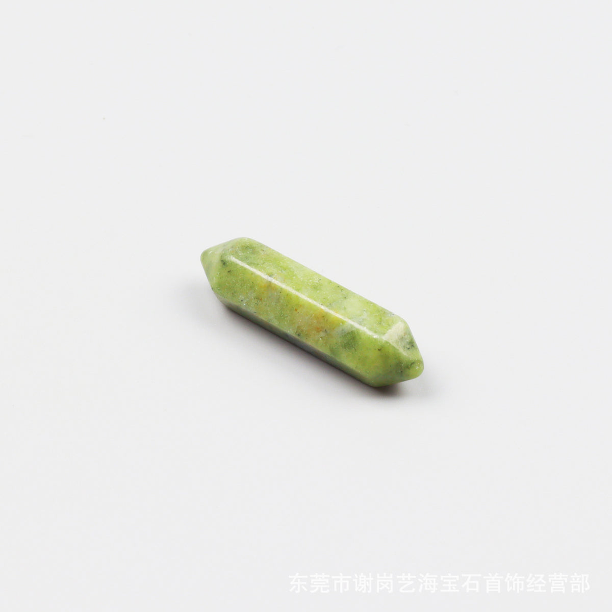 厂家直销天然水晶双尖六角柱 玉石裸石打磨吊坠小饰品配件