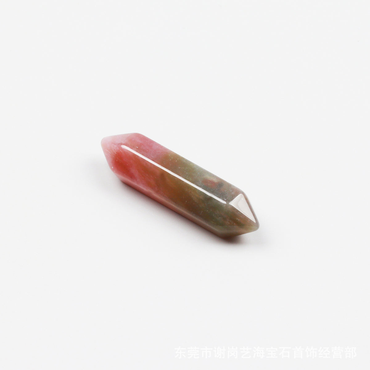 厂家直销天然水晶双尖六角柱 玉石裸石打磨吊坠小饰品配件