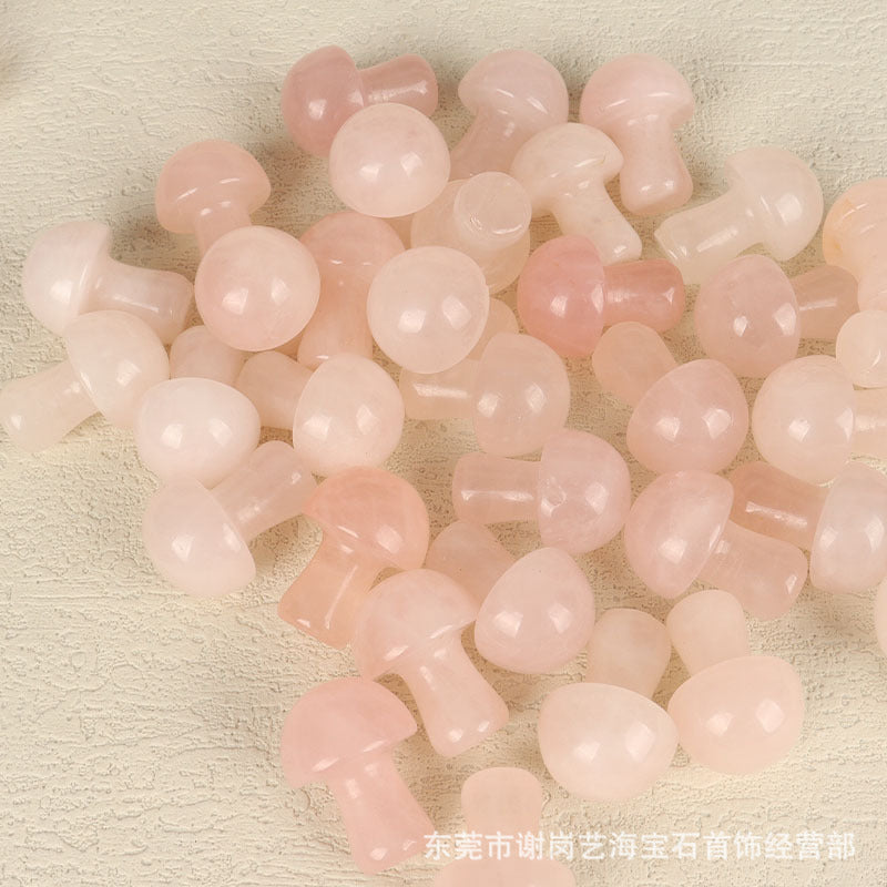 厂家直销天然玉石水晶蘑菇小摆件 水晶玉石小蘑菇工艺品造景装饰