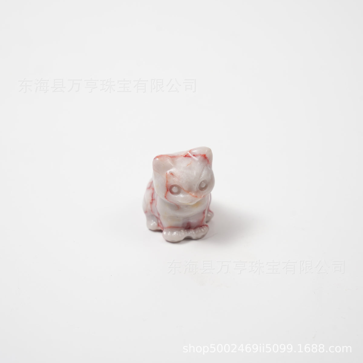 水晶小坐猫天然原石猫咪雕刻件招财猫摆件小猫装饰Crystal Kitten