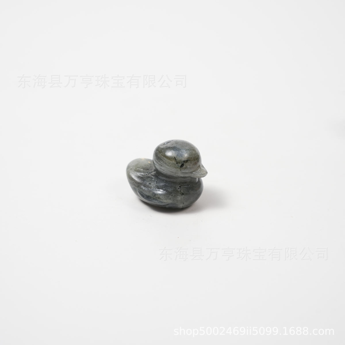 25mm水晶鸭子雕刻件天然水晶原石半宝石动物矿标批发Crystal Duck