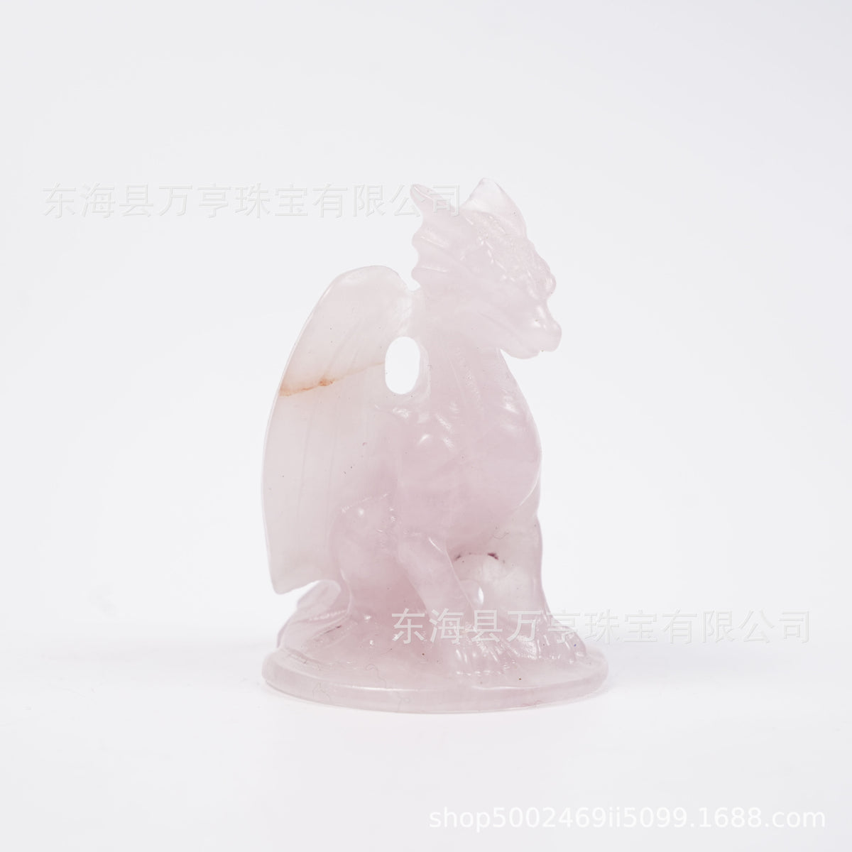 跨境西方龙雕刻件天然水晶摆件十二生肖龙工艺品办公家具摆件批发