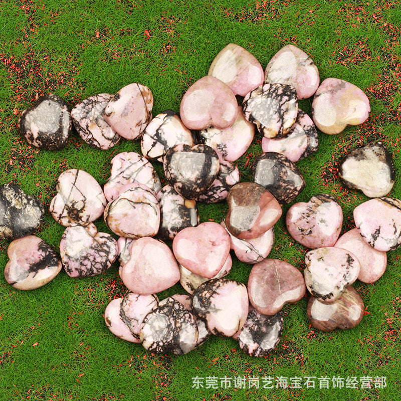 跨境爆款天然水晶 20mm心形爱心天然石摆件宝石批发水晶奇石饰品