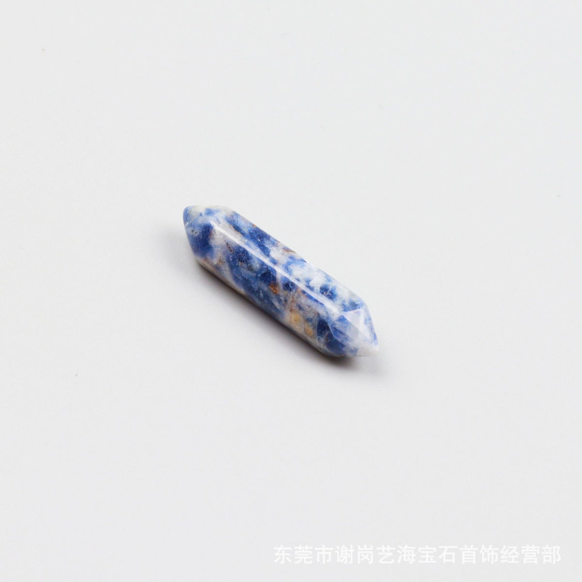 厂家直销天然水晶双尖六角柱 玉石裸石打磨吊坠小饰品配件