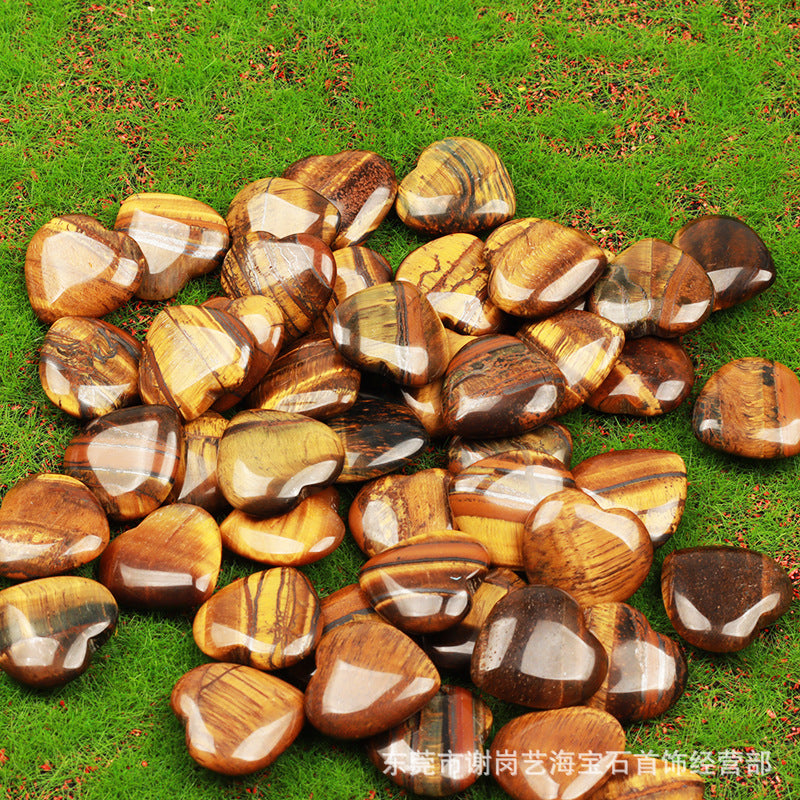 跨境爆款天然水晶 20mm心形爱心天然石摆件宝石批发水晶奇石饰品