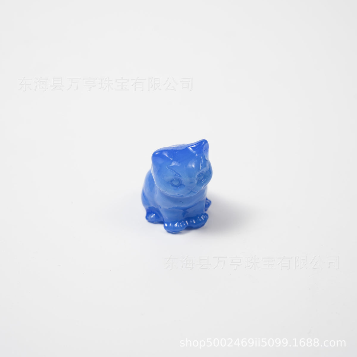 水晶小坐猫天然原石猫咪雕刻件招财猫摆件小猫装饰Crystal Kitten