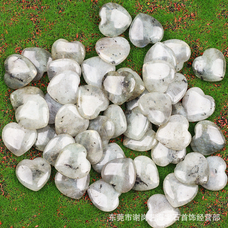 跨境爆款天然水晶 20mm心形爱心天然石摆件宝石批发水晶奇石饰品