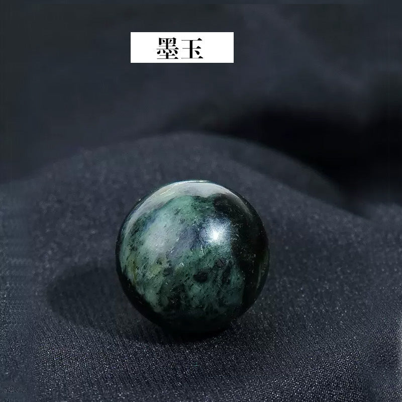 天然水晶黄白粉水晶球无孔圆珠diy饰品配件散珠风水球家居摆件2cm