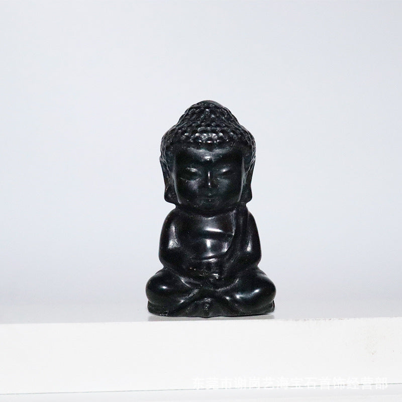 厂家直销两寸宝宝佛天然石雕刻摆件crystal buddha小如来佛像摆件
