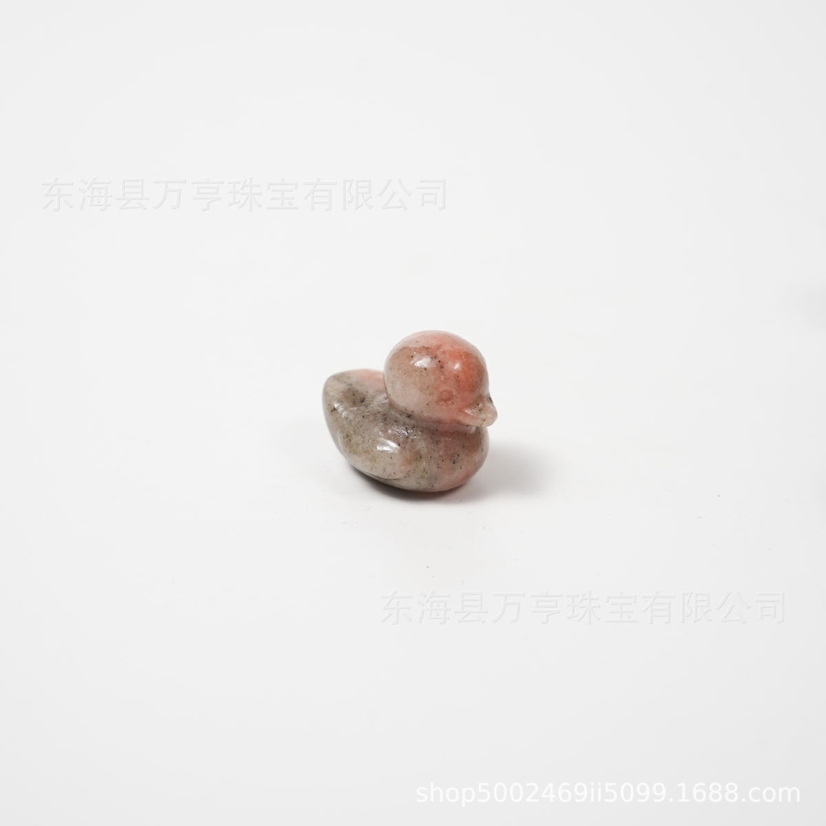 25mm水晶鸭子雕刻件天然水晶原石半宝石动物矿标批发Crystal Duck