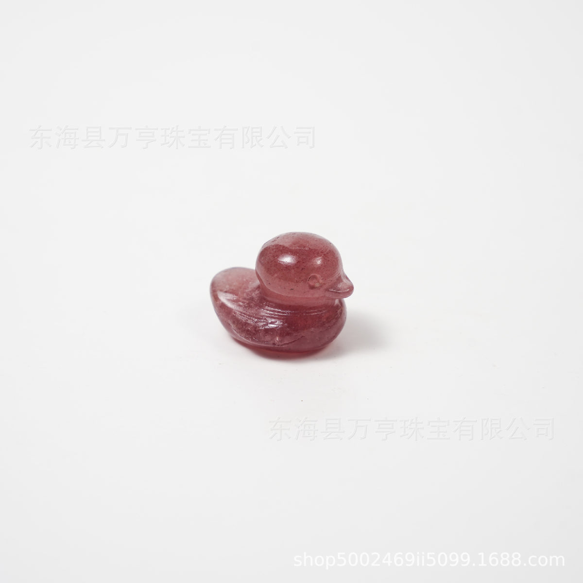 25mm水晶鸭子雕刻件天然水晶原石半宝石动物矿标批发Crystal Duck