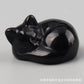 天然石睡猫厂家直销天然水晶玉石睡猫雕刻件半宝石一寸半38mm居家